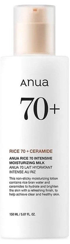 Lăptișor-emulsie hidratantă cu extract de orez și ceramide Anua Rice 70 Intense Moisturizing Milk 150ml