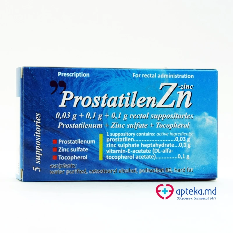 Prostatilen-Zinc 0,03 g/0,1 g/0,1 g supozitoare