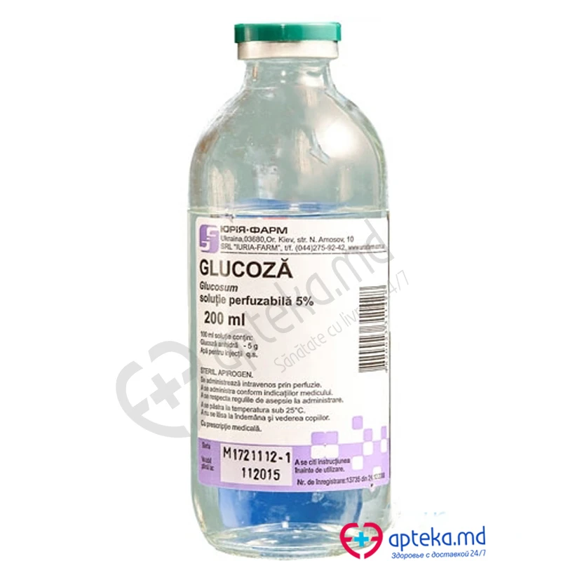 Glucoză 50 mg/ml soluţie perfuzabilă