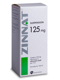 Zinnat 125 mg/5 ml / 100 ml granule pentru suspensie orală