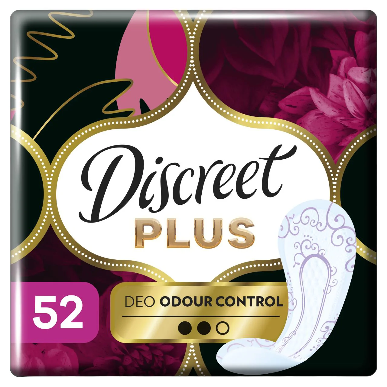 Absorbante zilnice Discreet Odor Control Plus, 52 buc.