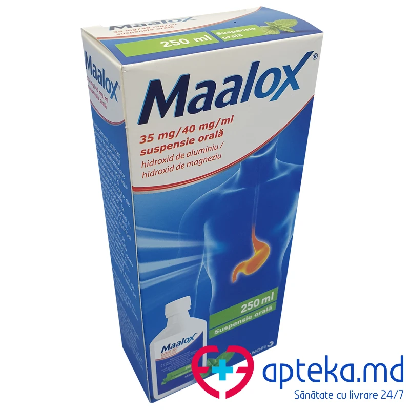 Maalox 35 mg/40 mg/ml / 250 ml suspensie orală