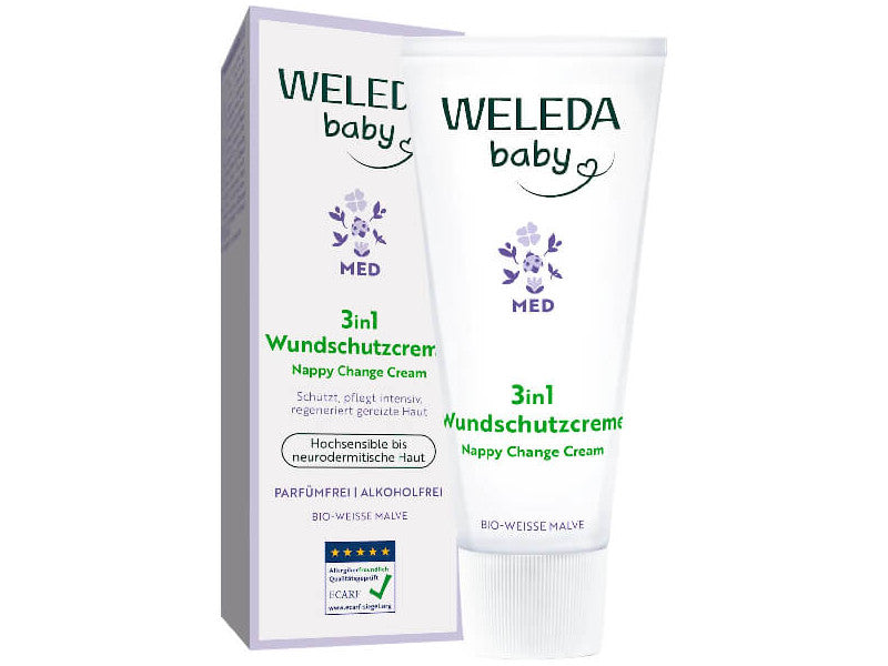 Weleda Baby Derma pentru zona scutecului 3 in 1 cu nalba alba Cremă 50 ml
