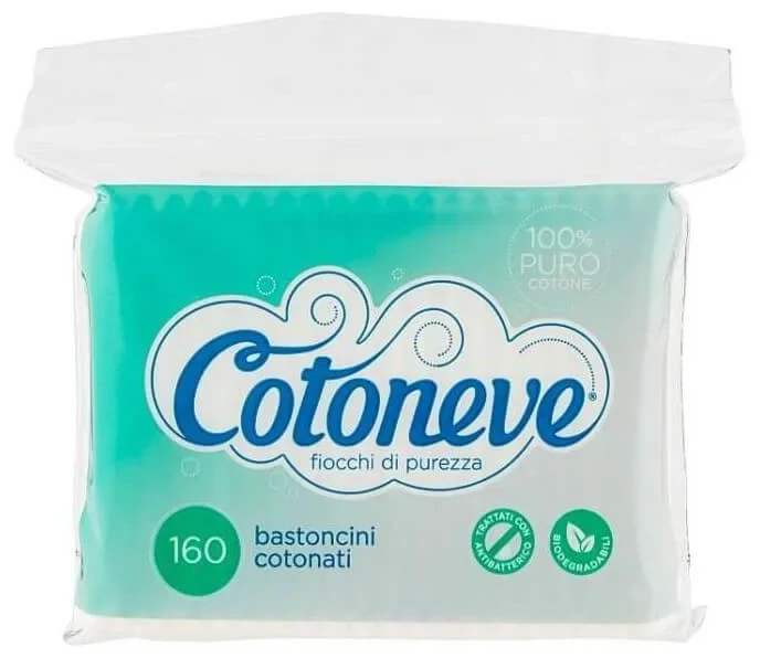 Betisoare din vata Cotoneve biodegradabile, 160 buc.