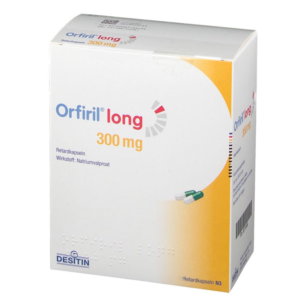 Orfiril long 300 mg capsule cu mini-comprimate cu eliberare prelungită