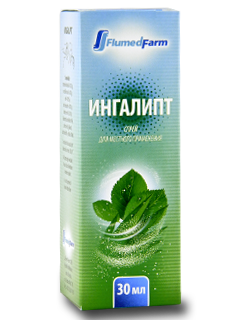 Ingalipt 0,025 g/0,025 g/ml / 30 ml spray bucofaringian, soluţie