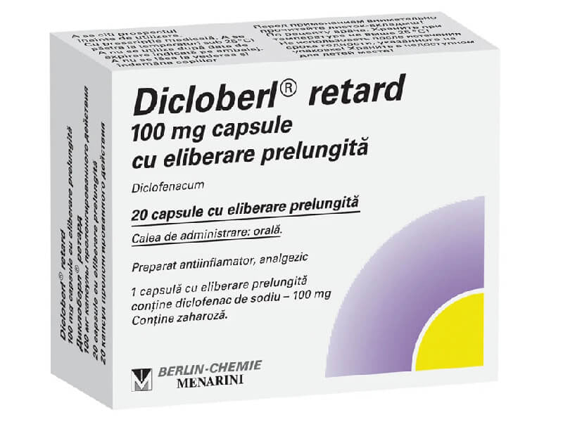 Dicloberl retard 100 mg capsule cu eliberare prelungită