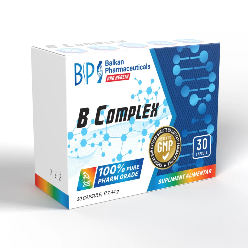 Balkan Pharmaceuticals B Complex caps. N30, Balkan Pharm, Moldova