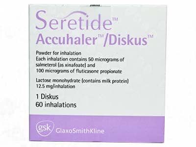 Seretide Diskus 50 mcg/100 mcg/doză / 60 doze pulbere de inhalat