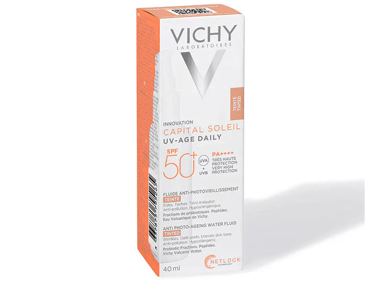 Vichy Capital Soleil UV-AGE Daily Fluid colorat anti-imbatrin 40 ml