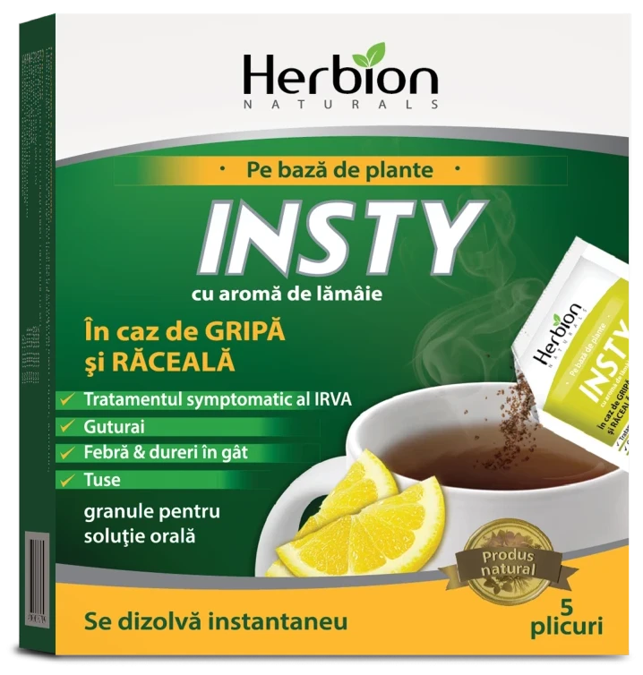 Insty cu aromă de lămâie 5,6 g granule pentru soluţie orală