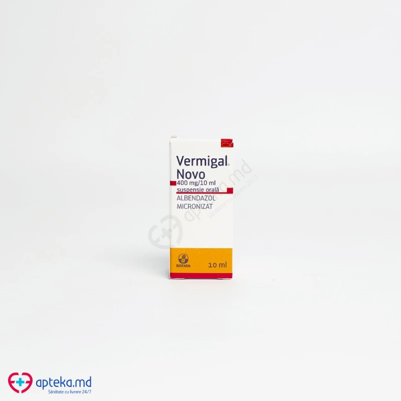 Vermigal Novo 400 mg/10 ml 400 mg/10 ml suspensie orală