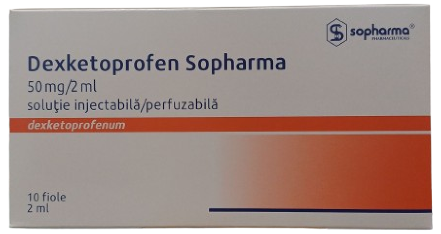Dexketoprofen Sopharma 50 mg/2 ml soluţie injectabilă/perfuzabilă