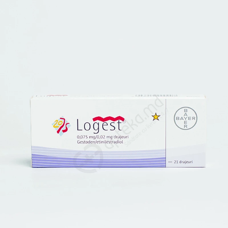 Logest 0.075 mg/0.02 mg drajeuri