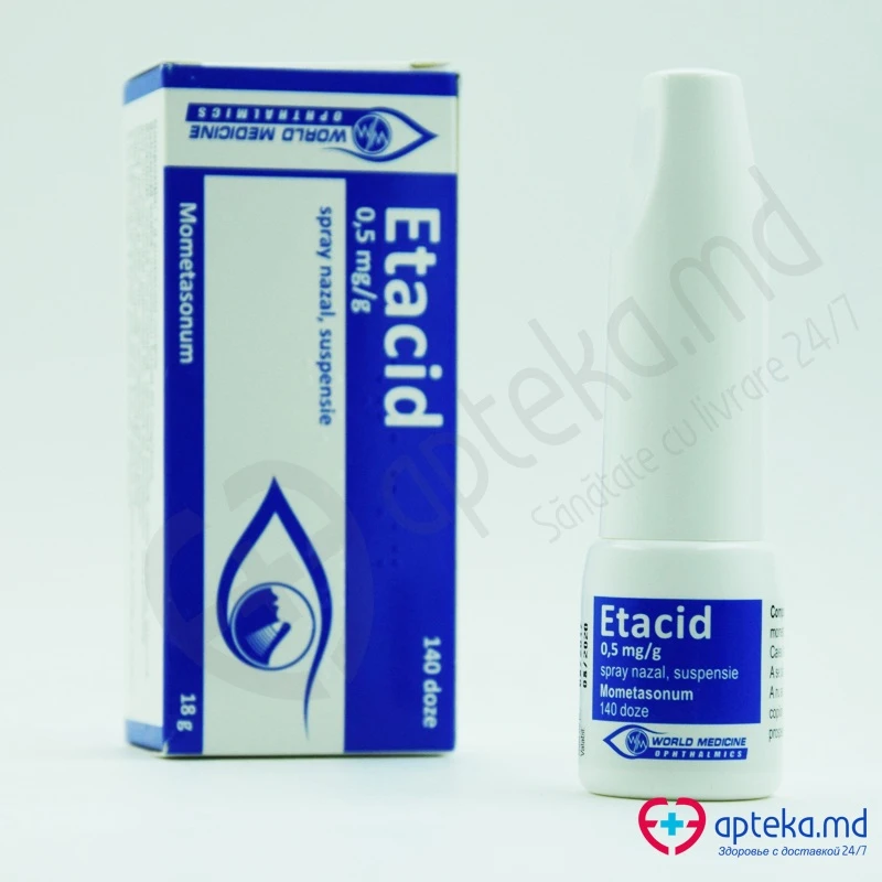 Etacid 50 mcg/doză / 18 g spray nazal, suspensie