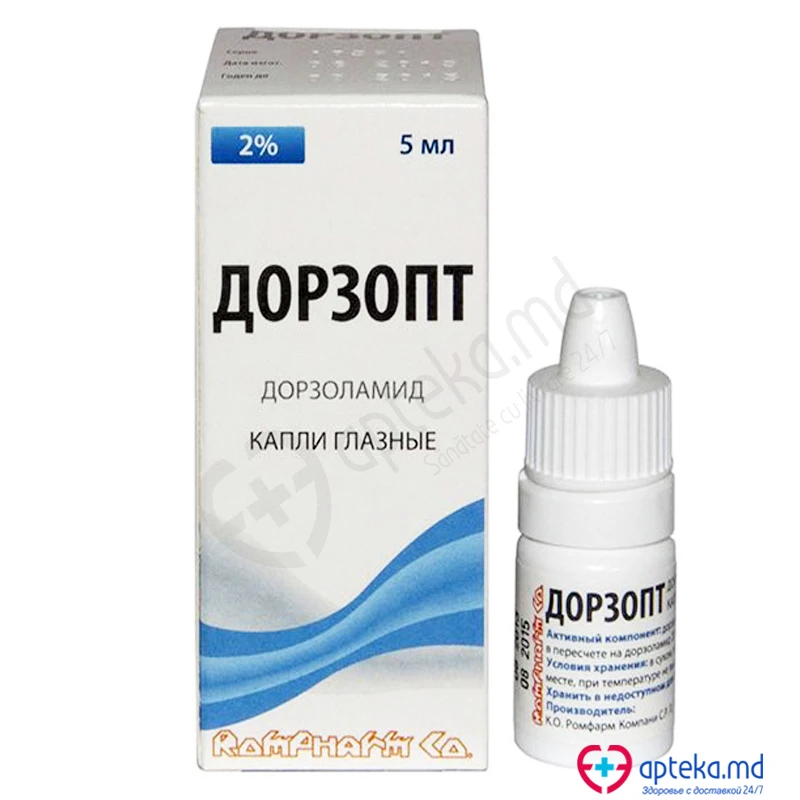 Dorzopt 20 mg/ml / 5 ml picături oftalmice, soluţie