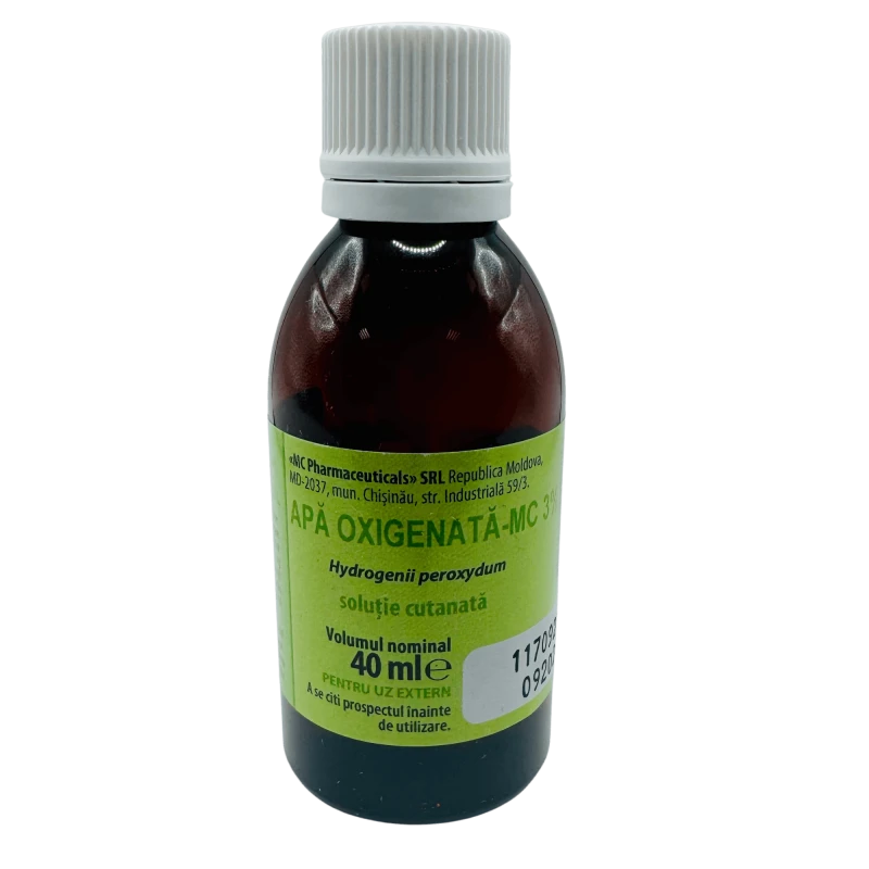 Peroxid de hidrogen-MC 3% 30 mg/ml / 40 ml soluţie cutanată