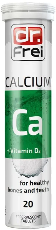 Vitamine efervescente Dr. Frei CALCIUM + D3, 20 buc.