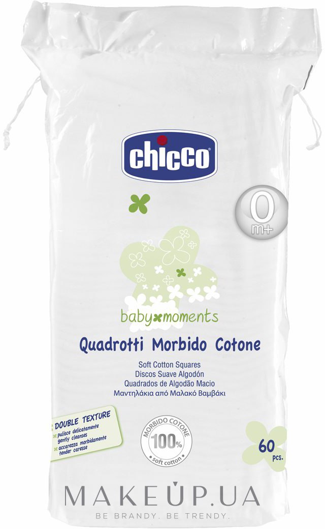Dischete din bumbac Chicco Baby Moments, 60 buc.