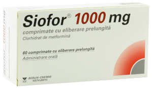 Siofor XR 1000 1000 mg comprimate cu eliberare prelungită