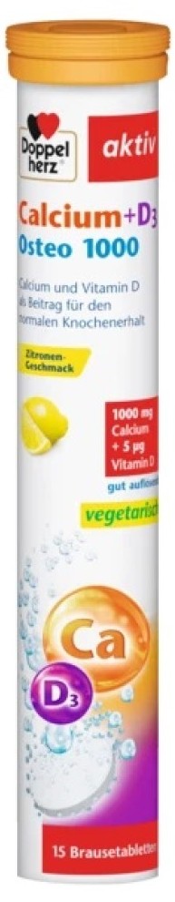 Doppelherz Calciu+D3 1000 mg N15 efervescent