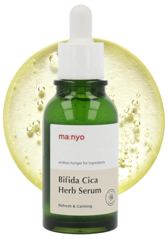 Ser calmant cu centella și bifidobacterii pentru tenul problematic Manyo Bifida Cica Herb Serum 50ml