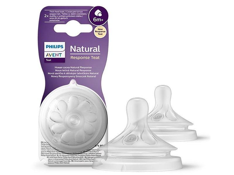 Philips Avent Natural Response Tetina din silicon +6 luni 2 buc T6 SC