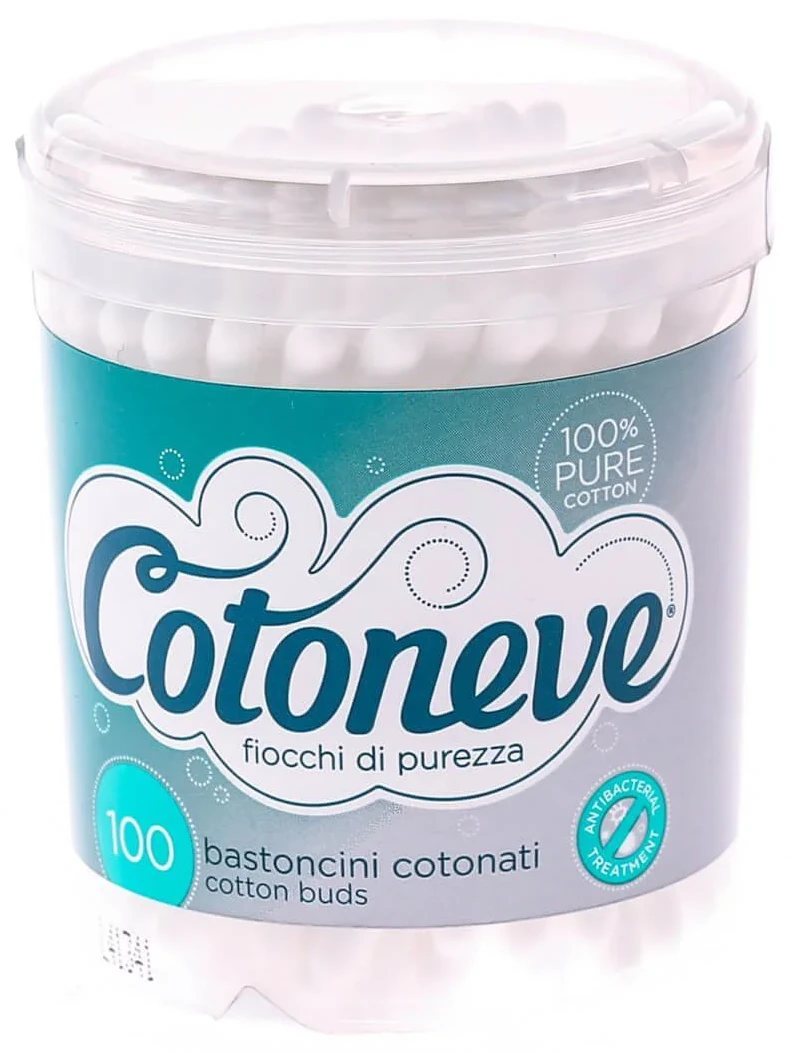 Betisoare din vata Cotoneve biodegradabile cu Aloe, 80 buc.