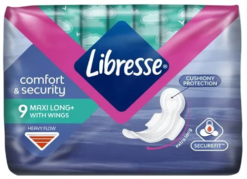 Absorbante Libresse Comfort & Security Maxi Long, 9 buc.