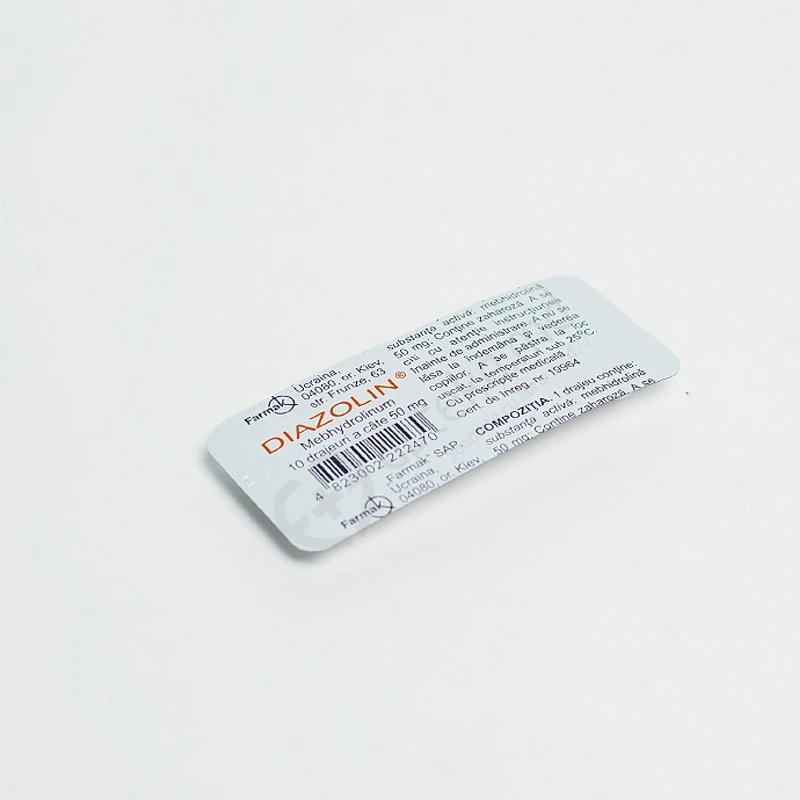 Diazolin 50 mg drajeuri