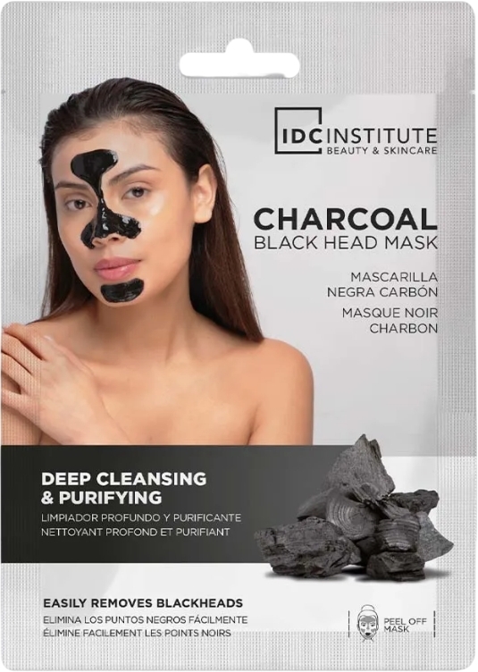 IDC Institute Угольная черная маска-пленка для лица IDC Institute Charcoal Black Head Mask Peel Off (саше) 15 g