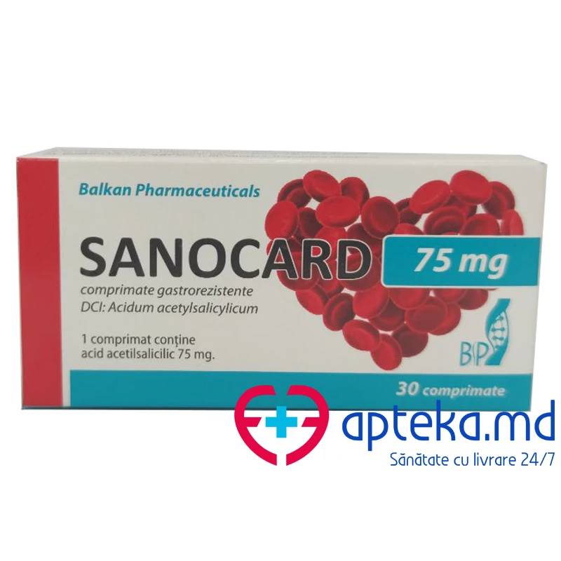 Sanocard 75 mg comprimate gastrorezistente