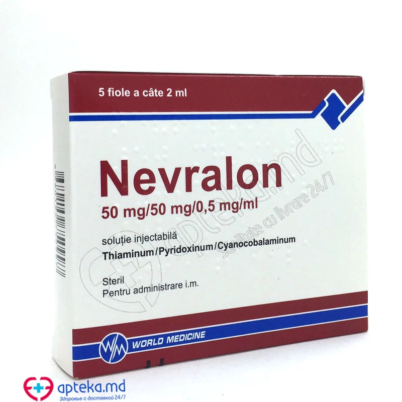 Nevralon 50 mg/50 mg/0,5 mg/ml / 2 ml soluție injectabilă