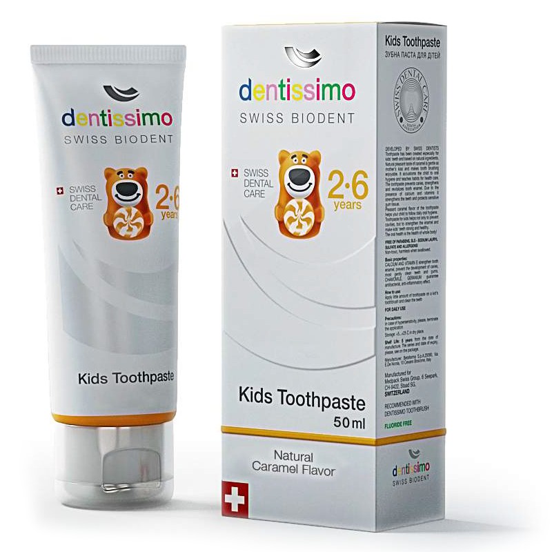 Pasta de dinti Dentissimo Kids Caramel, 50 ml
