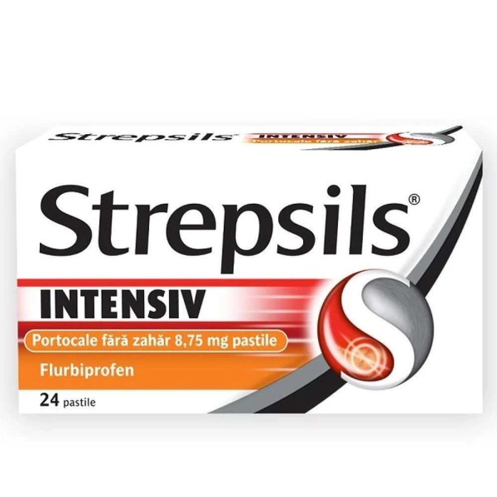 Strepsils Intensiv Portocale fără zahăr 8,75 mg pastile