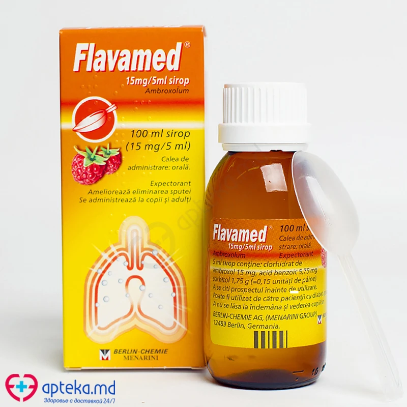 Flavamed 15 mg/5 ml / 100 ml sirop