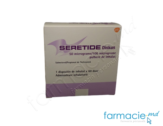 Seretide Diskus 50 mcg/100 mcg/doză / 60 doze pulbere de inhalat