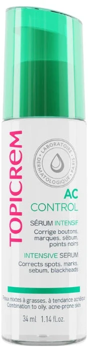 Topicrem AC Control intensiv pentru față pentru ten mixt și gras Ser 34 ml