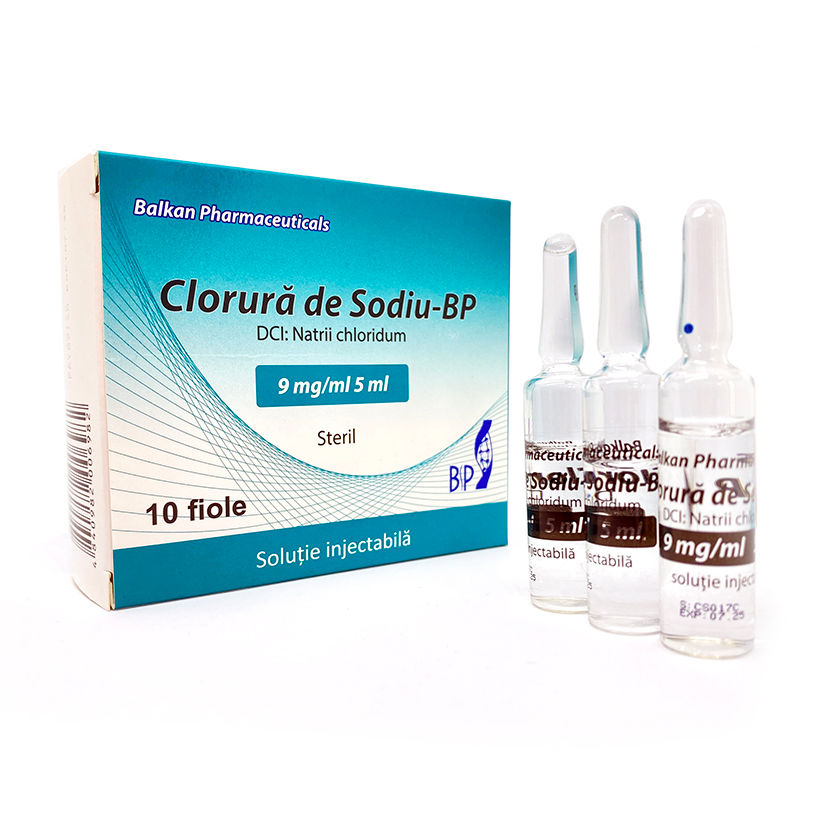 Clorură de Sodiu-BP 9 mg/ml / 2 ml soluție injectabilă