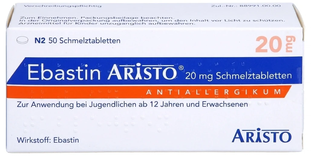 Ebastin Aristo 20 mg comprimate orodispersabile 20 mg comprimate orodispersabile