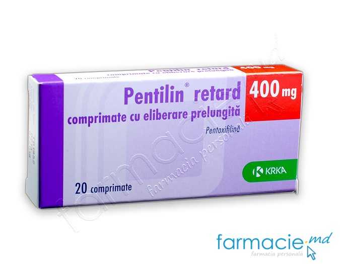 Pentilin retard 400 mg comprimate cu eliberare prelungită