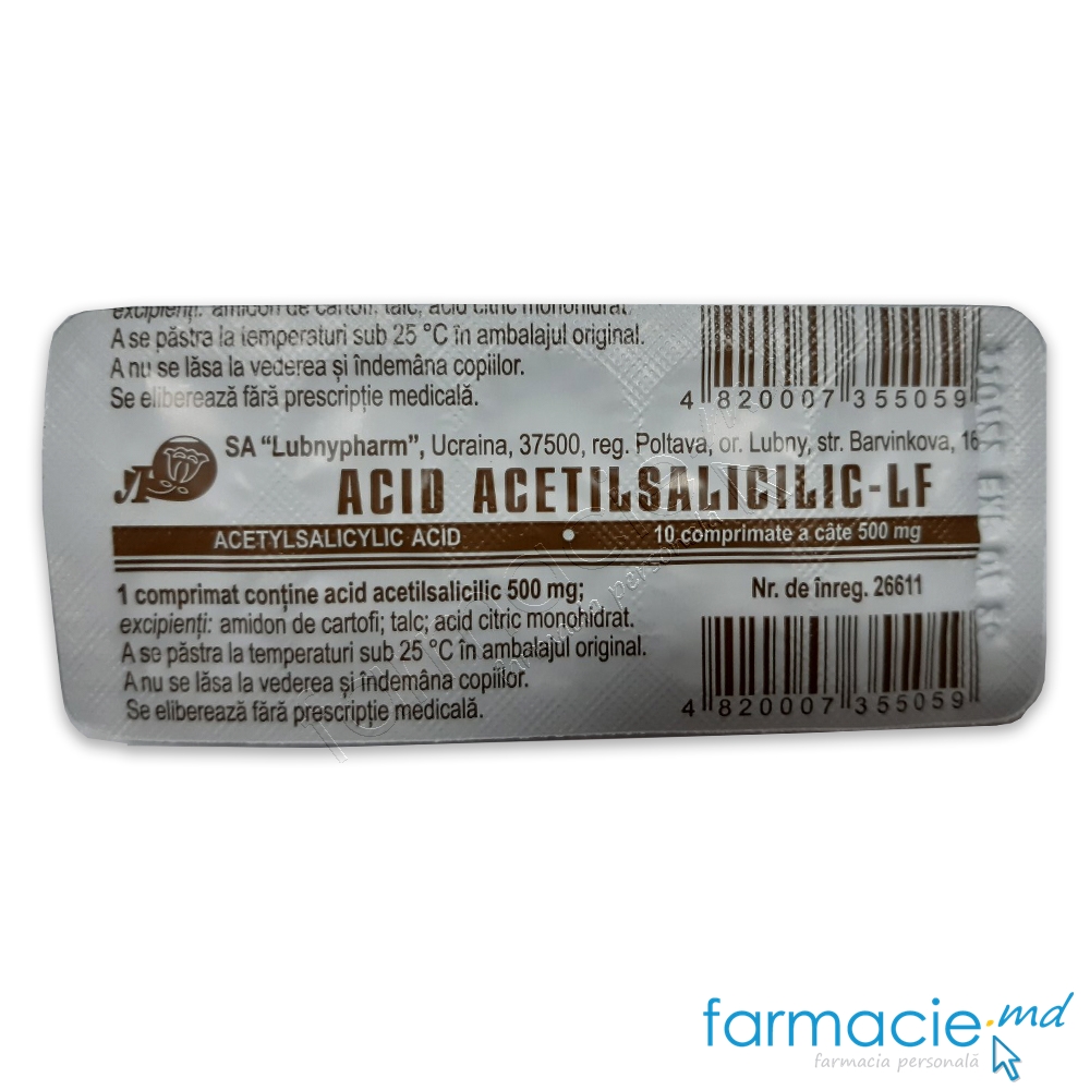 Acid acetilsalicilic 500 mg comprimate
