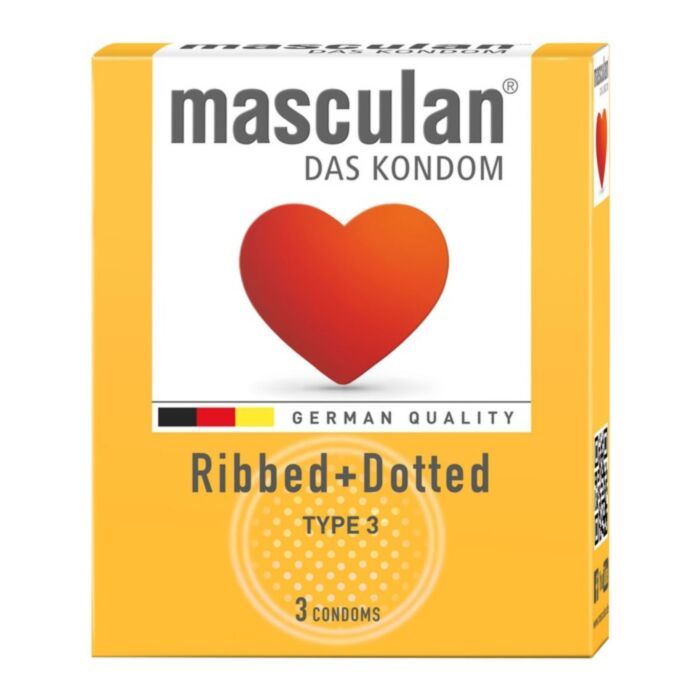 Masculan Type 3 Ribbed+Dotted N3