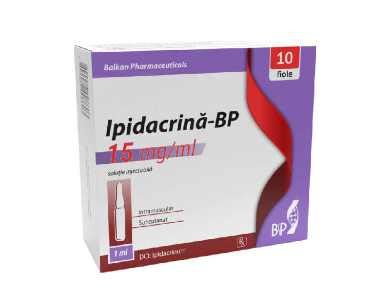 Ipidacrină-BP 15 mg/ml / 1 ml soluţie injectabilă