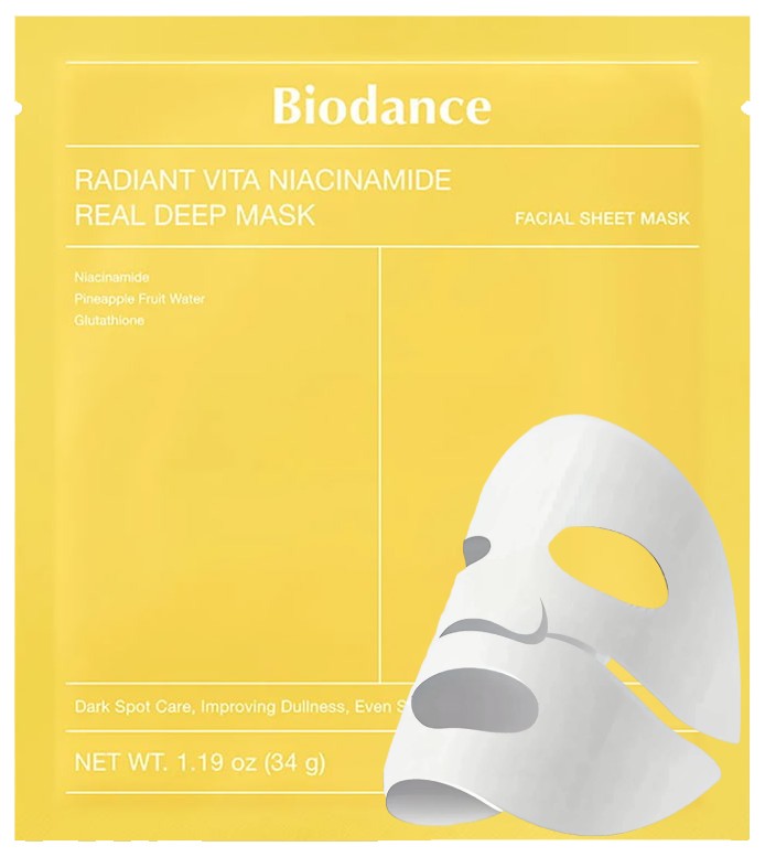 Biodance, Radiant Vita Niacinamide Real Deep Mask, 34g
