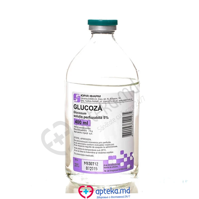 Glucoză 50 mg/ml / 400 ml soluţie perfuzabilă