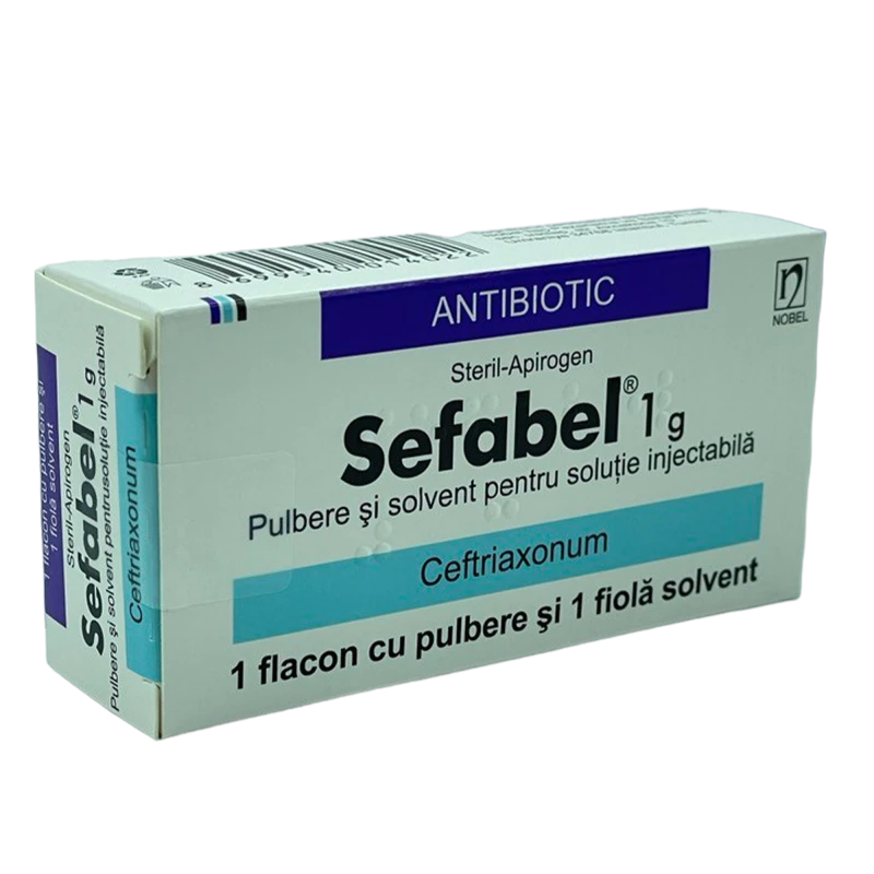 Sefabel 1 g / 3,5 ml pulbere şi solvent pentru soluţie injectabilă