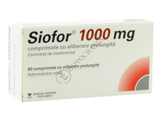 Siofor XR 1000 1000 mg comprimate cu eliberare prelungită