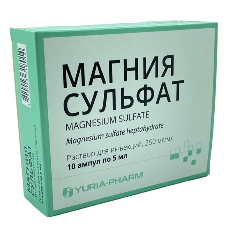 Sulfat de magneziu-Darniţa 250 mg/ml / 5 ml soluţie injectabilă