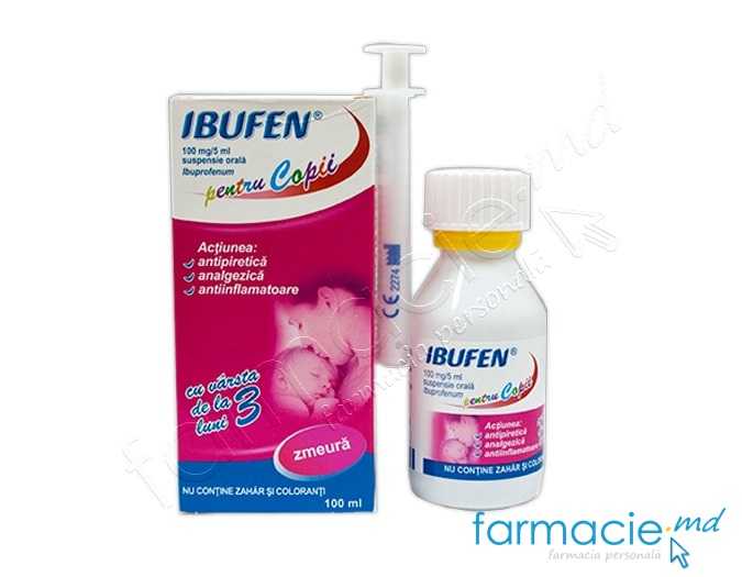 Ibufen 100 mg/5 ml / 100 ml suspensie orală